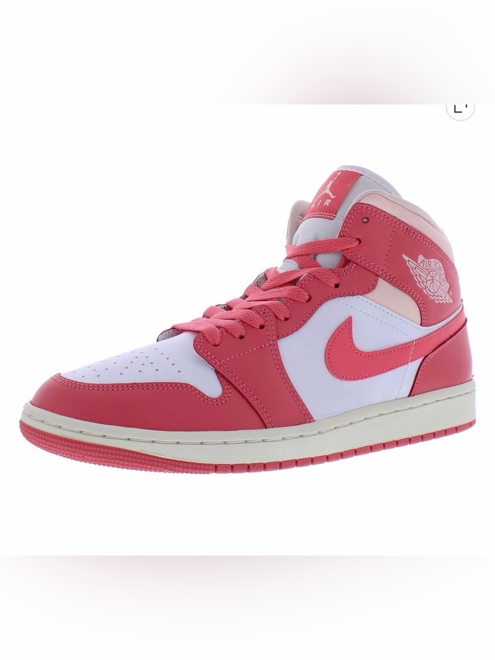 Nike Air Jordan 1 Mid — Women’s Mid-Top Sneaker in Strawberries & Cream